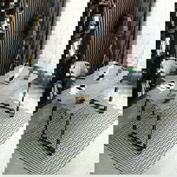 Casson Office Desk, Sintered Stone - office desk chairs for bad backs