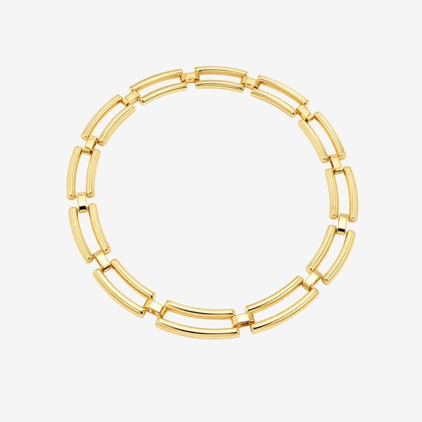 Uchi & Soto Shikaku Gold Rectangle Link Statement Necklace