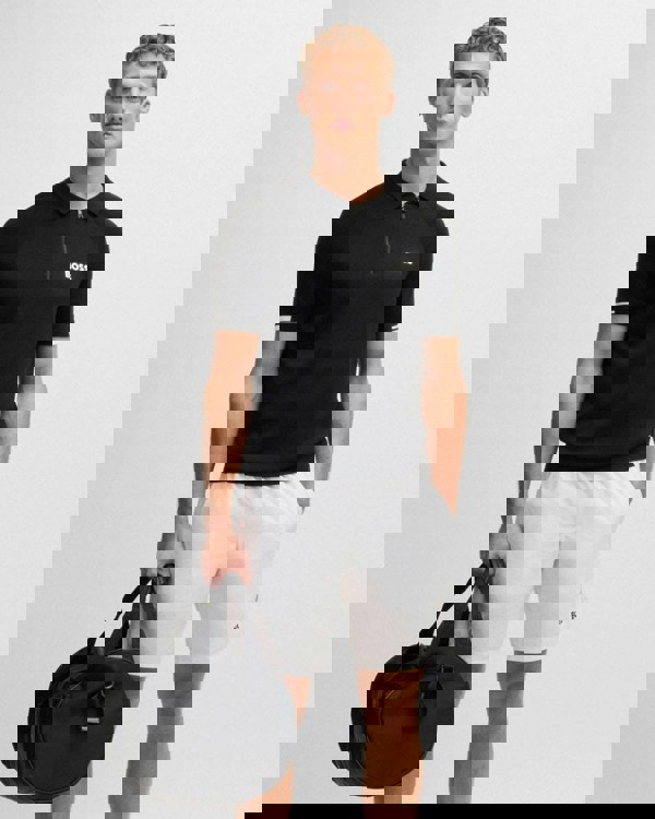 BOSS Green BOSS Green K-Perform Max Mens Active Slim-Fit Knit Polo with Zip Placket