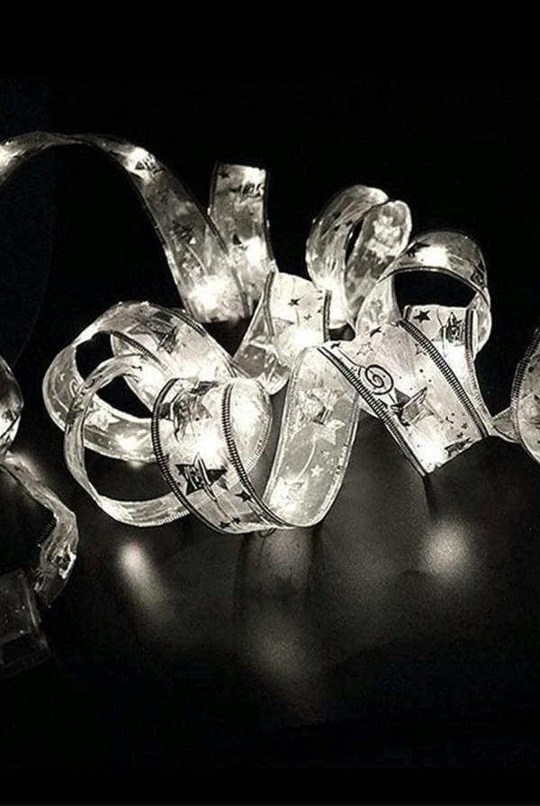 Groundlevel LED Ribbon Shape Fairy Lights - Cool White 1 Length