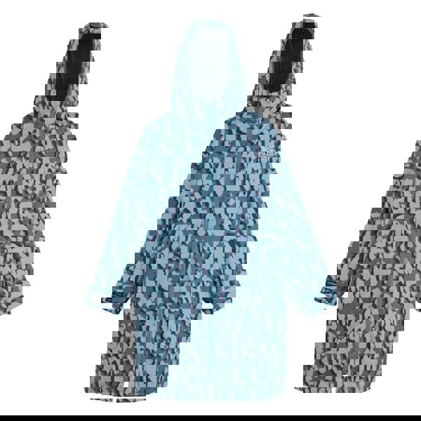 Dare 2B Childrens/Kids Leopard Print Waterproof Changing Robe - Storm Blue/Nordic Blue - 