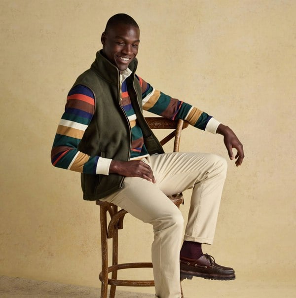 Joules HERITAGE FLEECE Mens Gilet Green