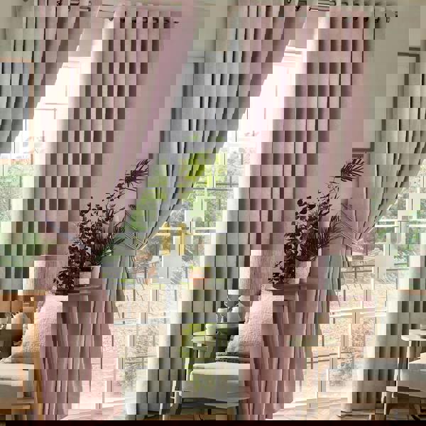 Luxury Living Chenille Blackout Ring Top Eyelet Curtains