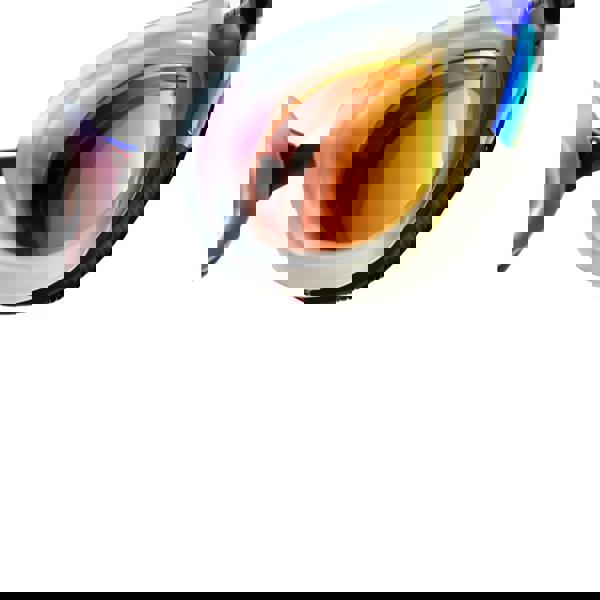 Sleek Speedo Fastskin Hyper Elite mirror swim goggles with gold silver lenses