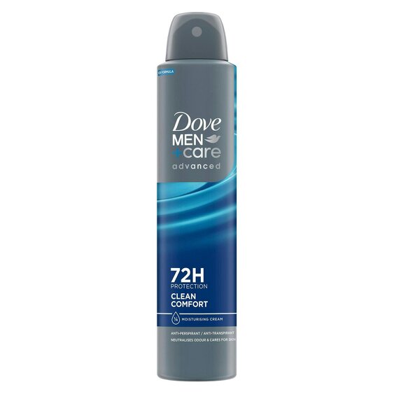 Dove Men+Care 4x Dove Anti-Perspirant Men+Care Advanced Clean Comfort 72H Protection Deo, 200ml