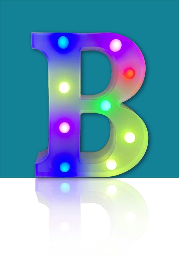 St Helens Battery Operated RGB Letter   With Remote Control Letter B