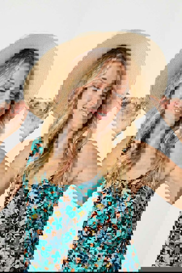 Black | Floral Sleeveless Relaxed Short Dress