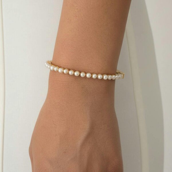 Uchi & Soto Shinju Gold Pearl Bangle