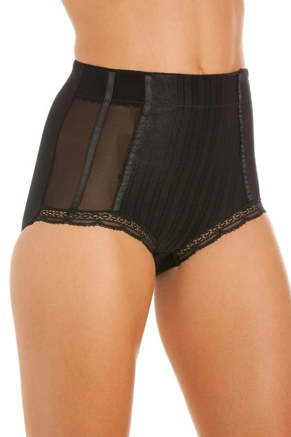 Camille Womens 2 Pack High Waisted Mesh Support Panel Control Briefs