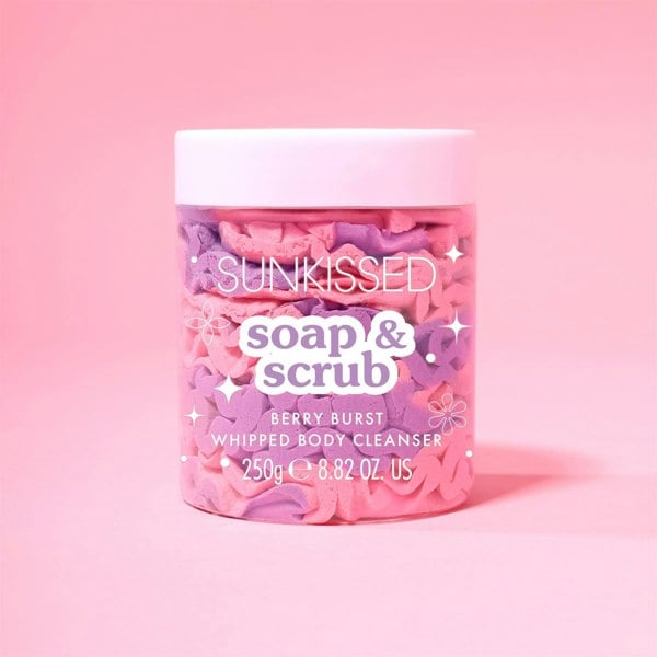 Sunkissed Soap and Scrub Whipped Body Cleanser Berry Burst 250g