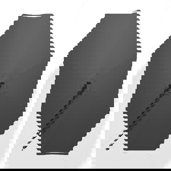 Black 3m Iron Banana Umbrella Cantilever Garden Parasols with LED Lights Parasols & Rain Umbrellas Living and Home