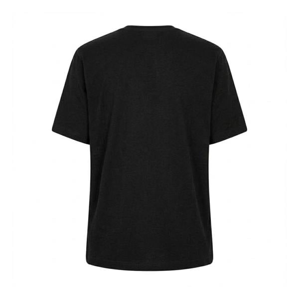 Maison Kitsuné Mens Embroidered Logo Cotton T-Shirt - Black - 