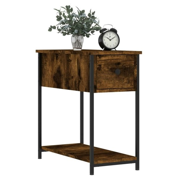 Berkfield Bedside Cabinets 2 pcs Smoked Oak 30x60x60 cm Engineered Wood