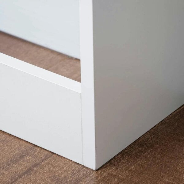 Bobobiy Radiator Cover Vertical Slatted Grille Heater Cover Top Shelf MDF Steel for Heat Circulation 90 x 18 x 84 cm White