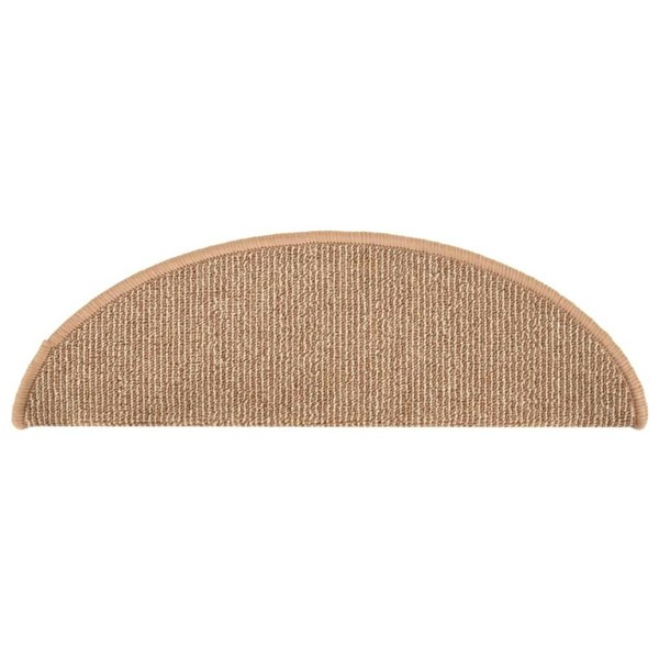 Berkfield Carpet Stair Treads 15 pcs Light Brown 65x21x4 cm