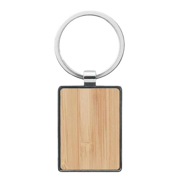 MidOcean Bendigo Rectangular Bamboo Keyring - Wood - 