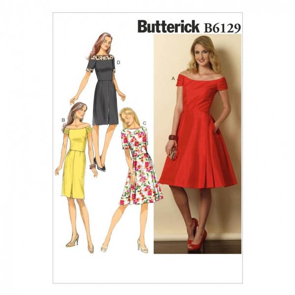 Butterick Sewing Pattern 6129, Dresses for Women, 6-8-10-12-14 - Easy