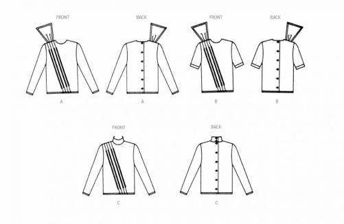 Vogue Sewing Pattern 1980, Tops, Vintage Style for Women, B5 (8-10-12-14-16) - Easy