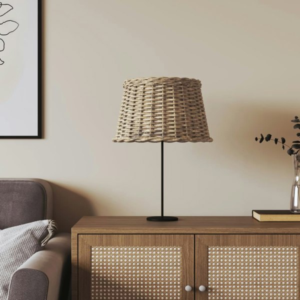 Berkfield Lamp Shade Brown �_�”�_45x28 cm Wicker
