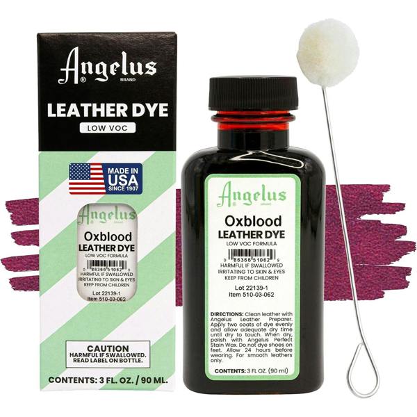Angelus Low VOC Leather Dye - Non-Flammable Formula 3oz