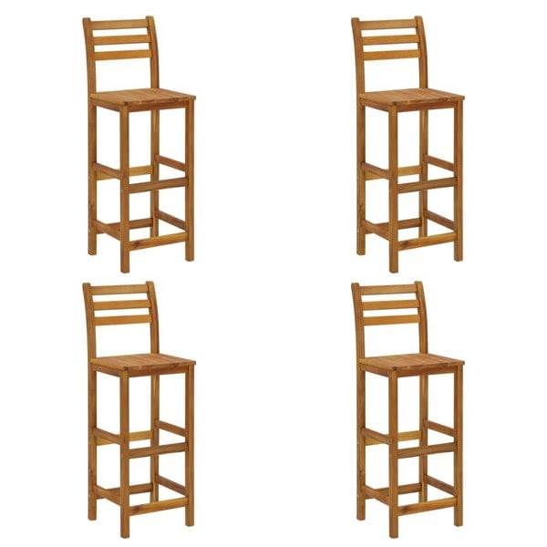 Berkfield Bar Stools 4 pcs Solid Acacia Wood