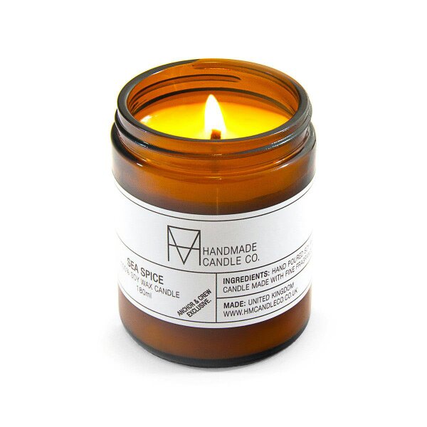Anchor & Crew Handmade Candle Co. Sea Spice Scented Soy Wax Candle (180ml) (Exclusive)