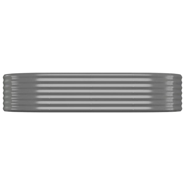 Berkfield Garden Raised Bed Powder-coated Steel 175x100x36 cm Grey