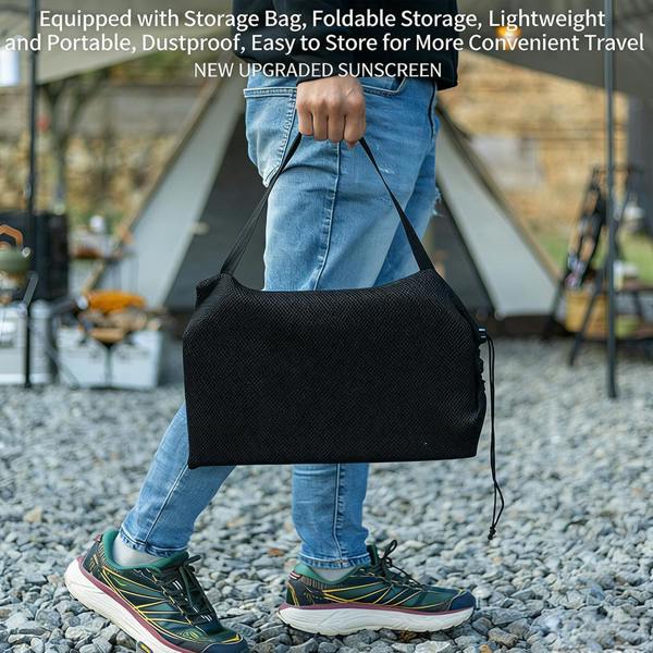 Havendro Black Portable Folding Camping Table Detachable Legs BBQ Picnic Table with Storage Bag