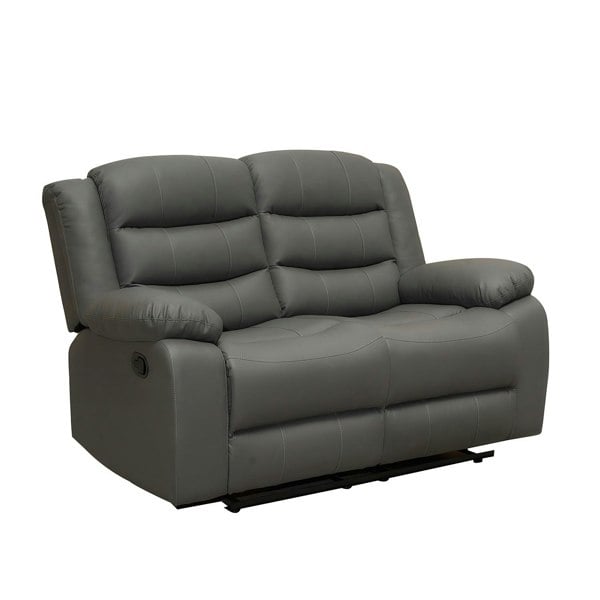ROMA LEATHER GREY 2 SEATER