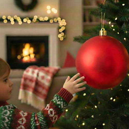 2cm Matte Red Christmas Bauble for Tree and Home Decor, Elegant Festive Hanging Ornament image 8