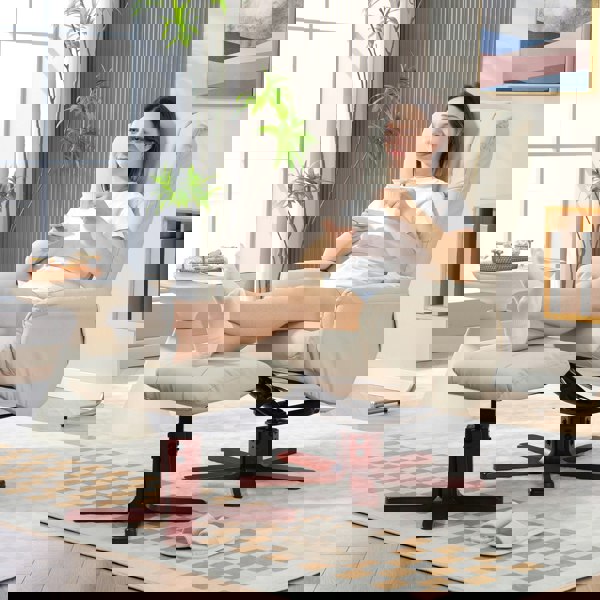 Accent Chair with Ottoman