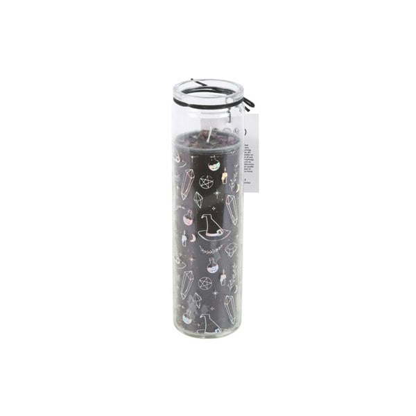 Serano Crystal Witch Jasmine Tube Candle with Amethyst Chips