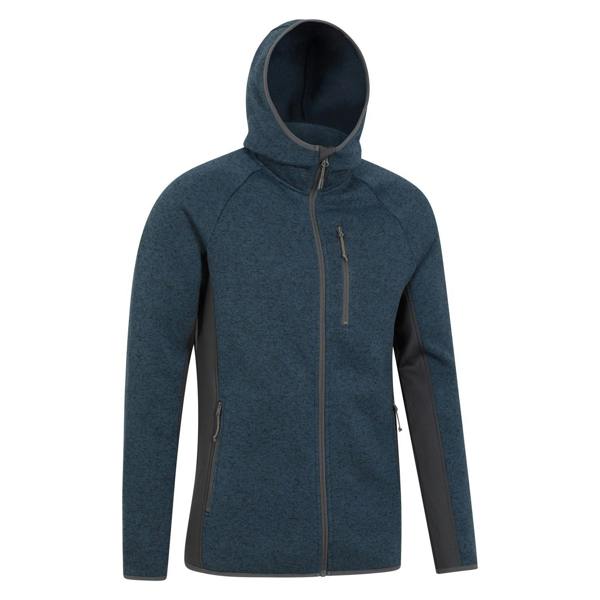 Mountain Warehouse Mens Treston Fleece Hooded Hoodie - Navy - 