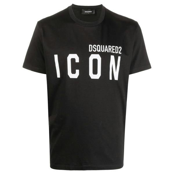Dsquared Icon Printed T-Shirt   in  Black