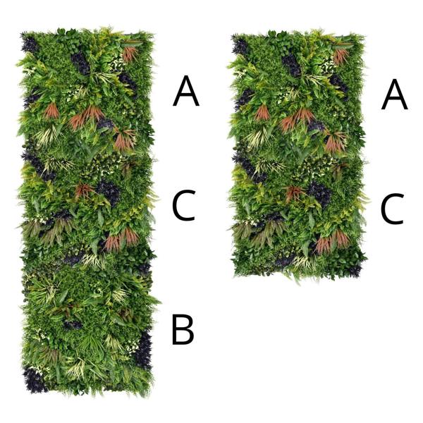 Premium Artificial Plants Green Wall Panel 1m x 1m - Charm A - Evergreenery