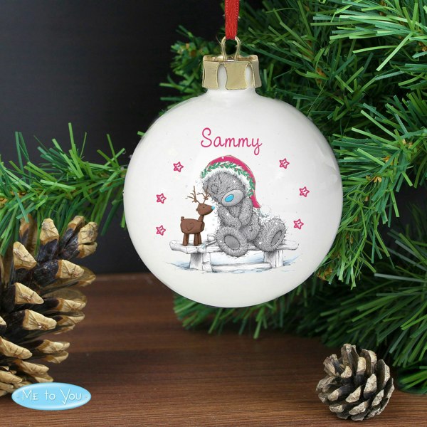 Personalised Memento Company Personalised Me To You Reindeer Bauble