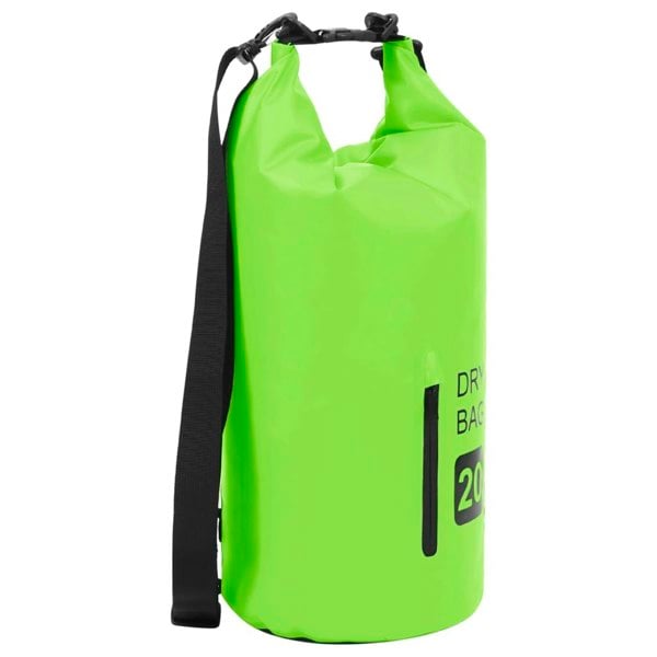 Berkfield Dry Bag with Zipper Green 20 L PVC