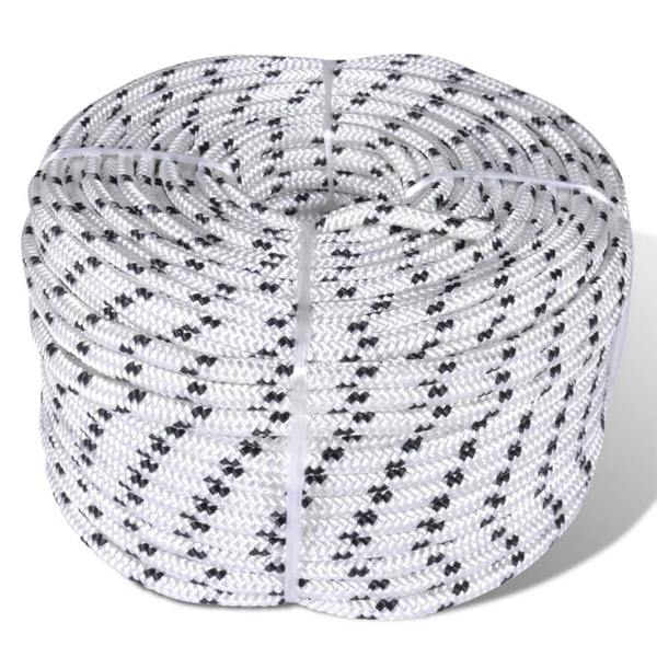 Berkfield Home Berkfield Braided Boat Rope Polyester 6 mm 500 m White