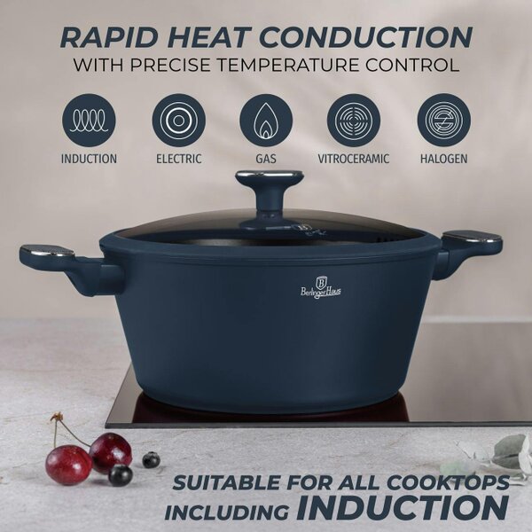 Berlinger Haus BH8378  28 cm Casserole with Lid | Deep Sea