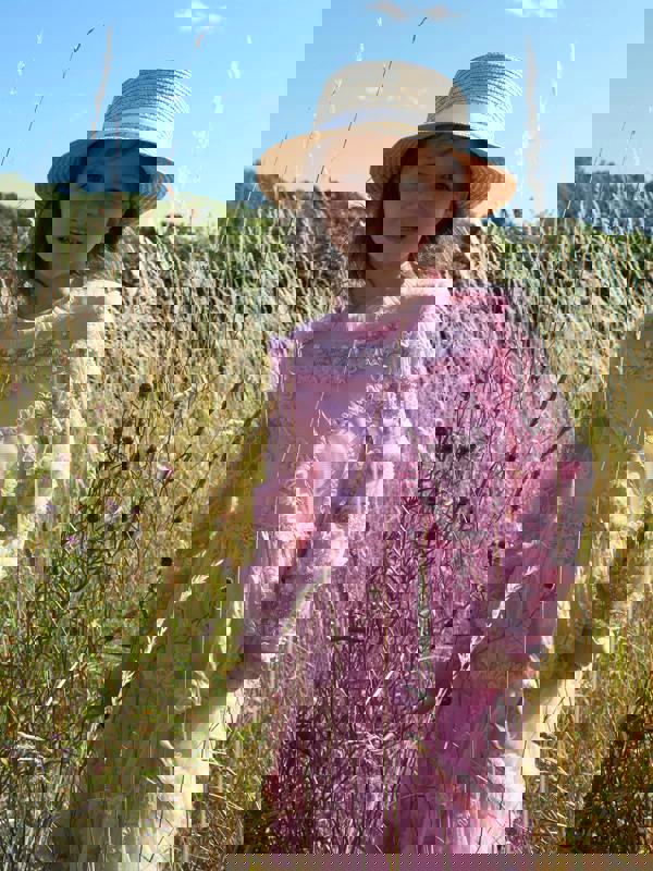 GWD Twyla Long Sleeve Mesh Dress Pink