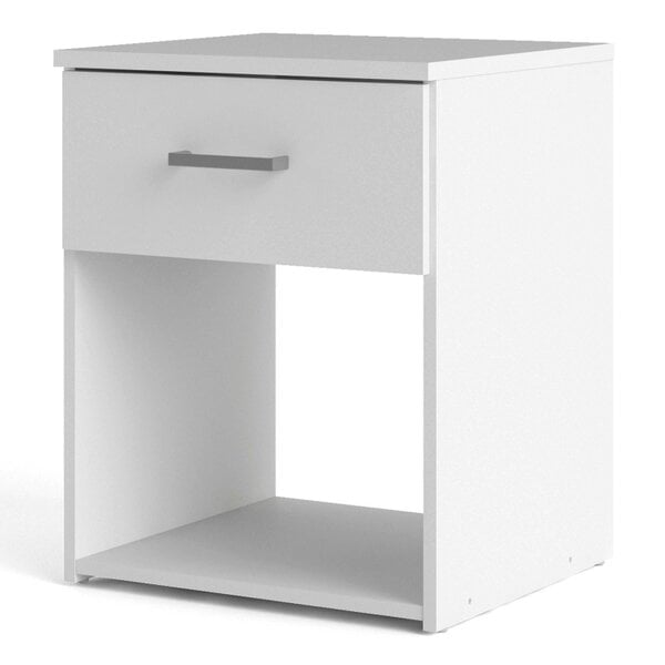 Wyld Haus Munich White Wooden Bedside Table 1 Drawer