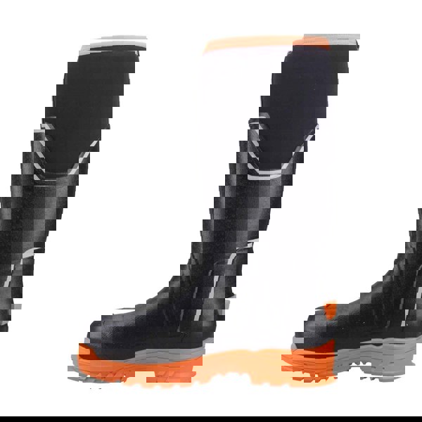 Muck Boots Grit S5 Rubber Men's Black/Orange Wellington Boots
