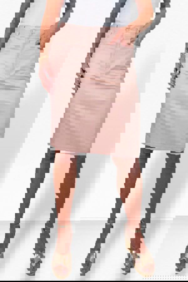 Paulo Due Women's Stretch Cotton Pencil Skirt Knee Length