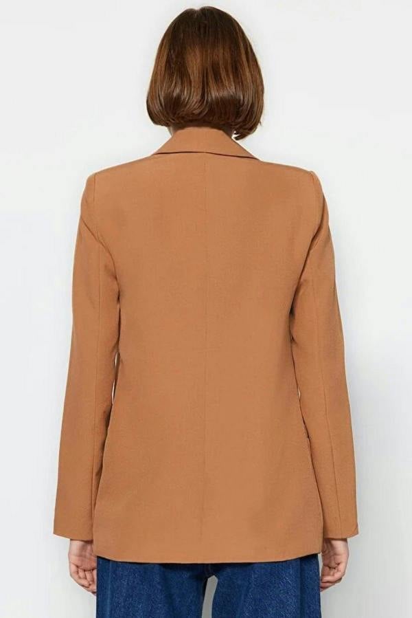 WOVCOR Woven Blazer Jacket with Lining Detail