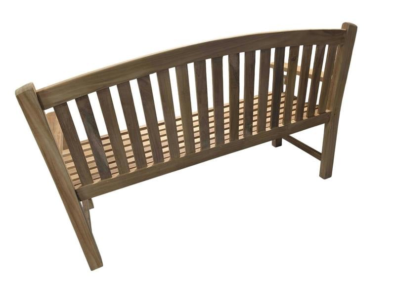 Memorials Direct Bowback Teak Memorial Bench – Engraved Directly Into the Wood
