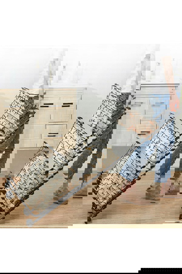 Living and Home 3 Tiers Metal Laundry Basket Wire Storage Dirty Clothes Detachable Basket with 4 Wheels