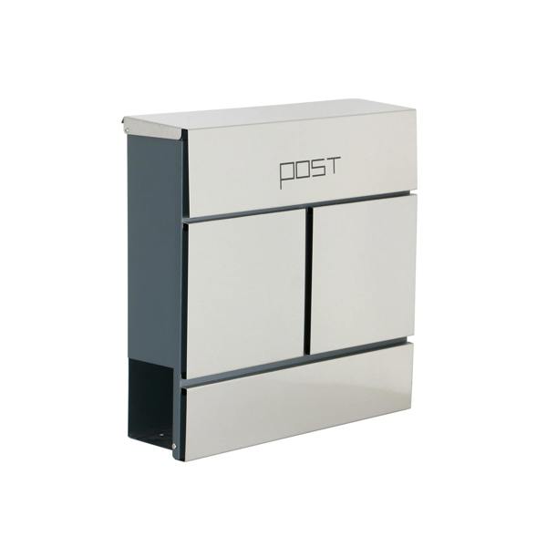 Phoenix Safe Phoenix Estilo Top Loading Letter Box MB0124KS in Stainless Steel with Key Lock