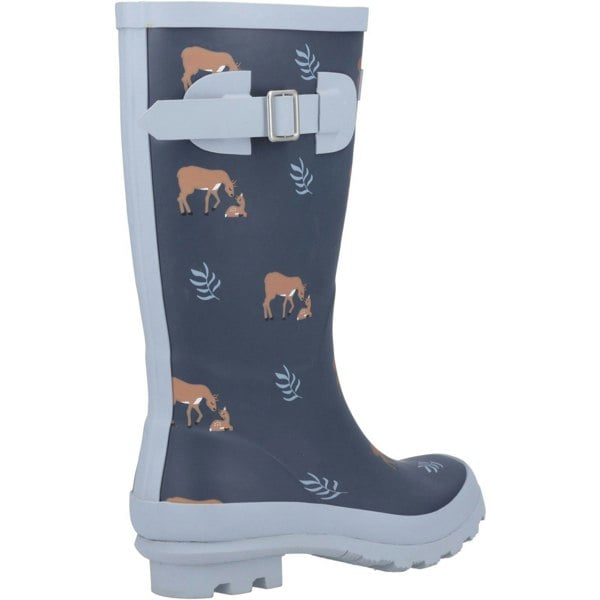 Cotswold Woodland JNR Rubber Girls Deers Wellington Boots