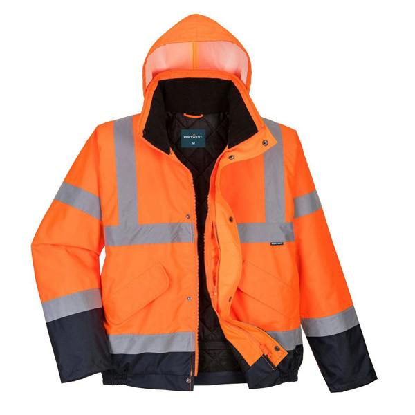 Hi-Vis Contrast Winter Bomber Jacket - Hi-Vis Trousers