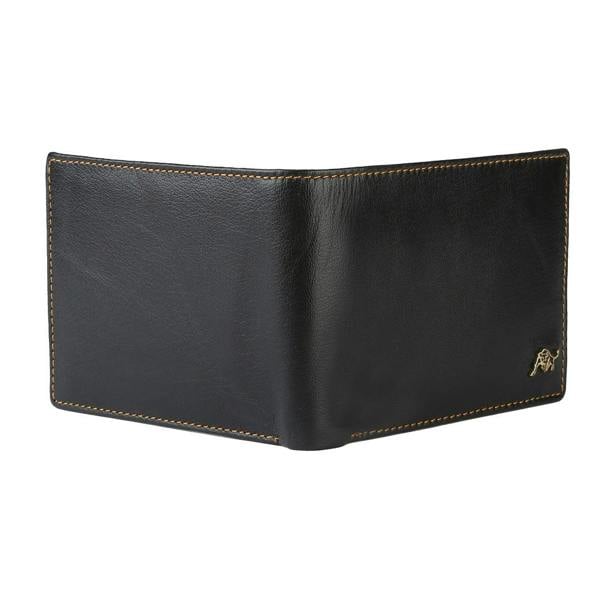 WILDBUFF Mens Black Leather Wallet ? Timeless Everyday Wallet, Gift Ready